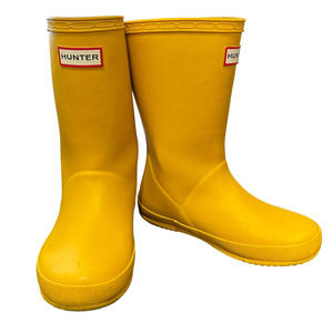 Hunter Kids Yellow Original Classic Rain Boots Size 10